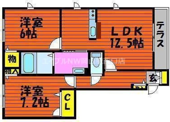 ラクレⅠ棟の物件間取画像